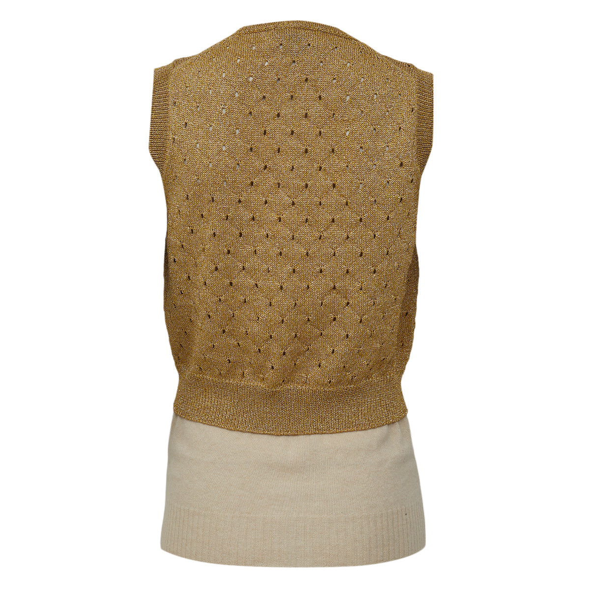 Blusa Regata Louis Vuitton Dourada Tam G Br