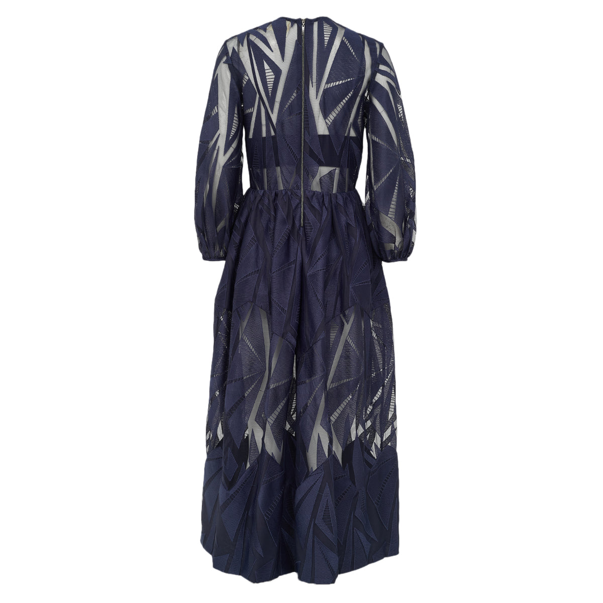 Vestido Paula Raia Azul Marinho Longo Tam 36 Br