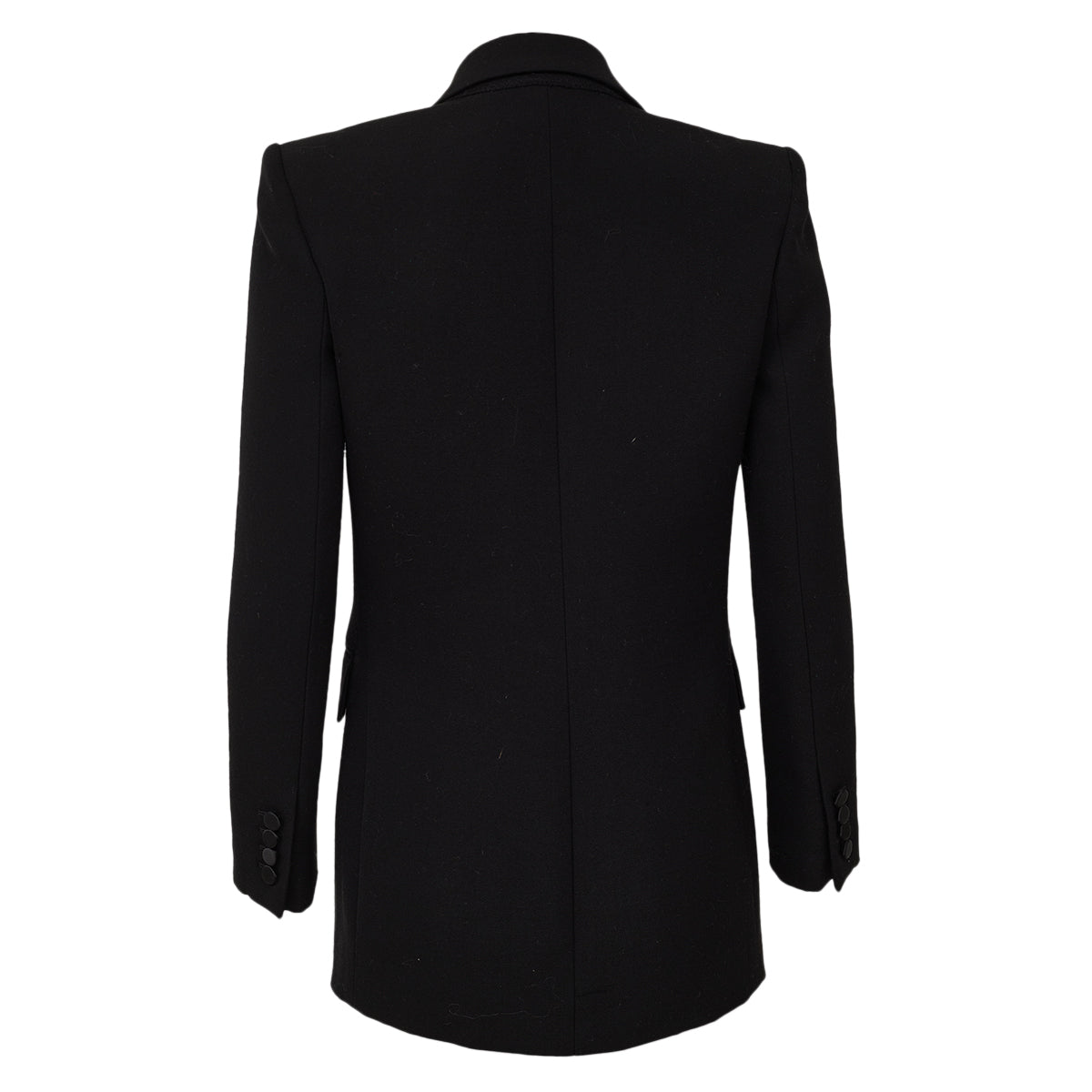 Blazer Saint Laurent Preto Detalhe Cetim Tam 36 Br