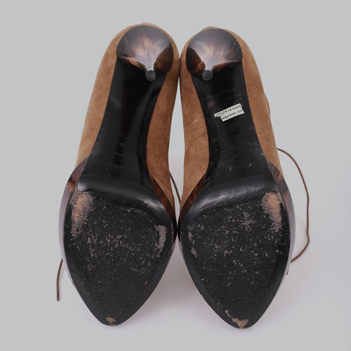 Ankle Boot Burberry Camurça Marrom TAM. 37 BR