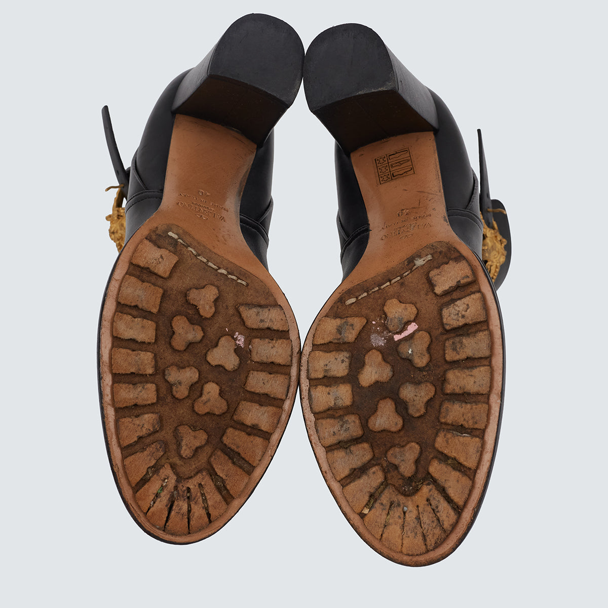 Bota Valentino Preta Couro TAM 38 Br