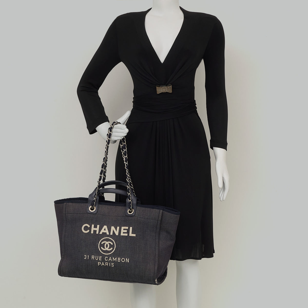 Bolsa Chanel Deauville Tote Jeans