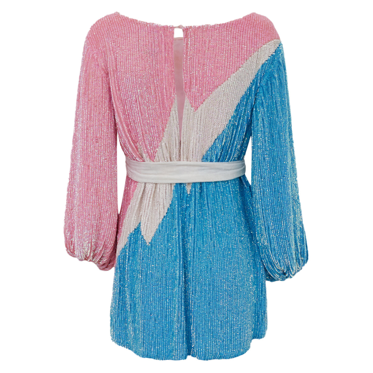 Vestido Retrofête Paetes Tricolor Tam. M