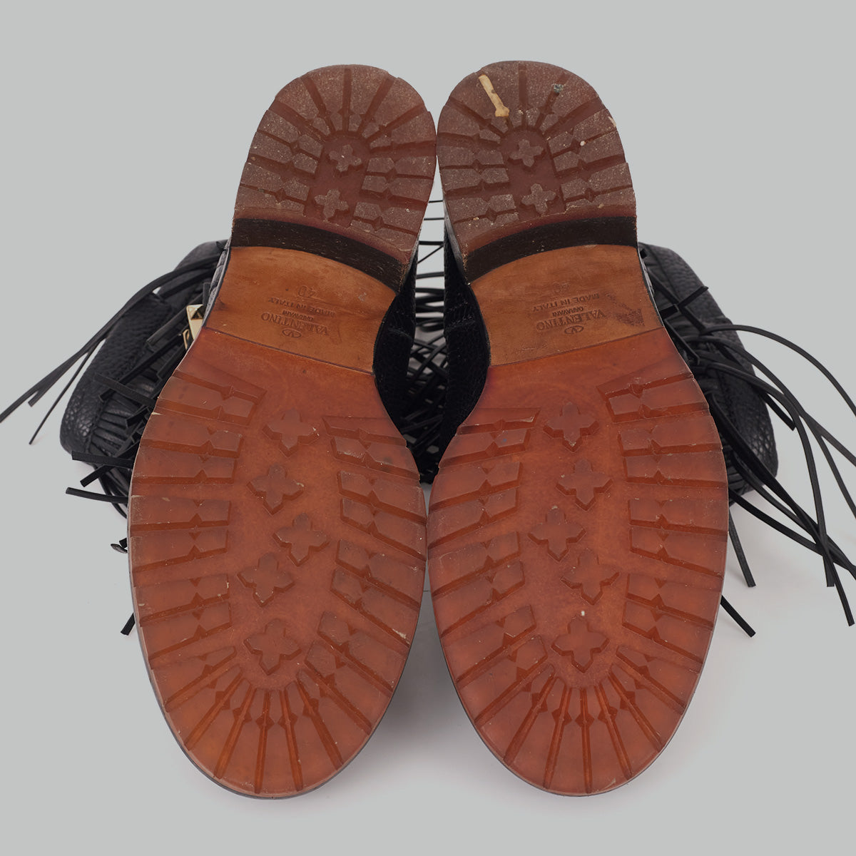 Bota Valentino Preta Franjas Tam. 38 Br