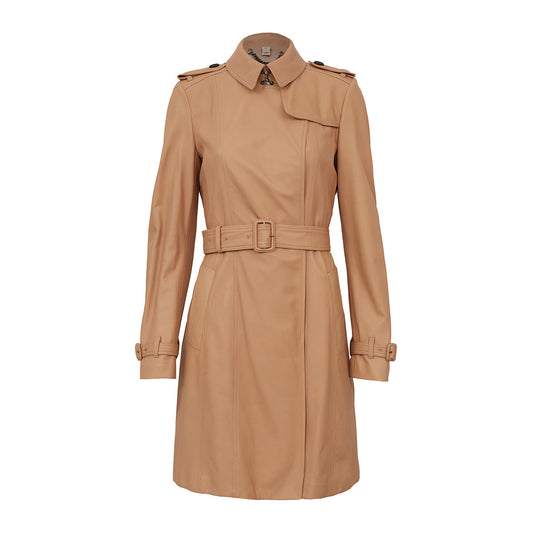 Trench Coat Burberry Couro Nude Tam. 40 Br