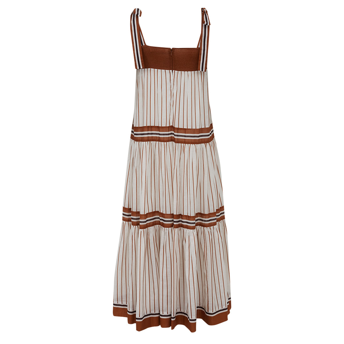 Vestido ZIMMERMANN Listrado Marrom TAM. P BR