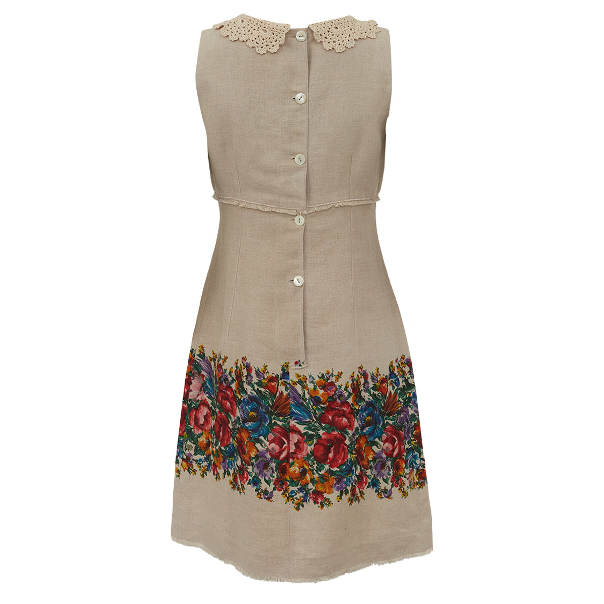 Vestido Dolce & Gabbana Bege Floral Tam. 38 BR