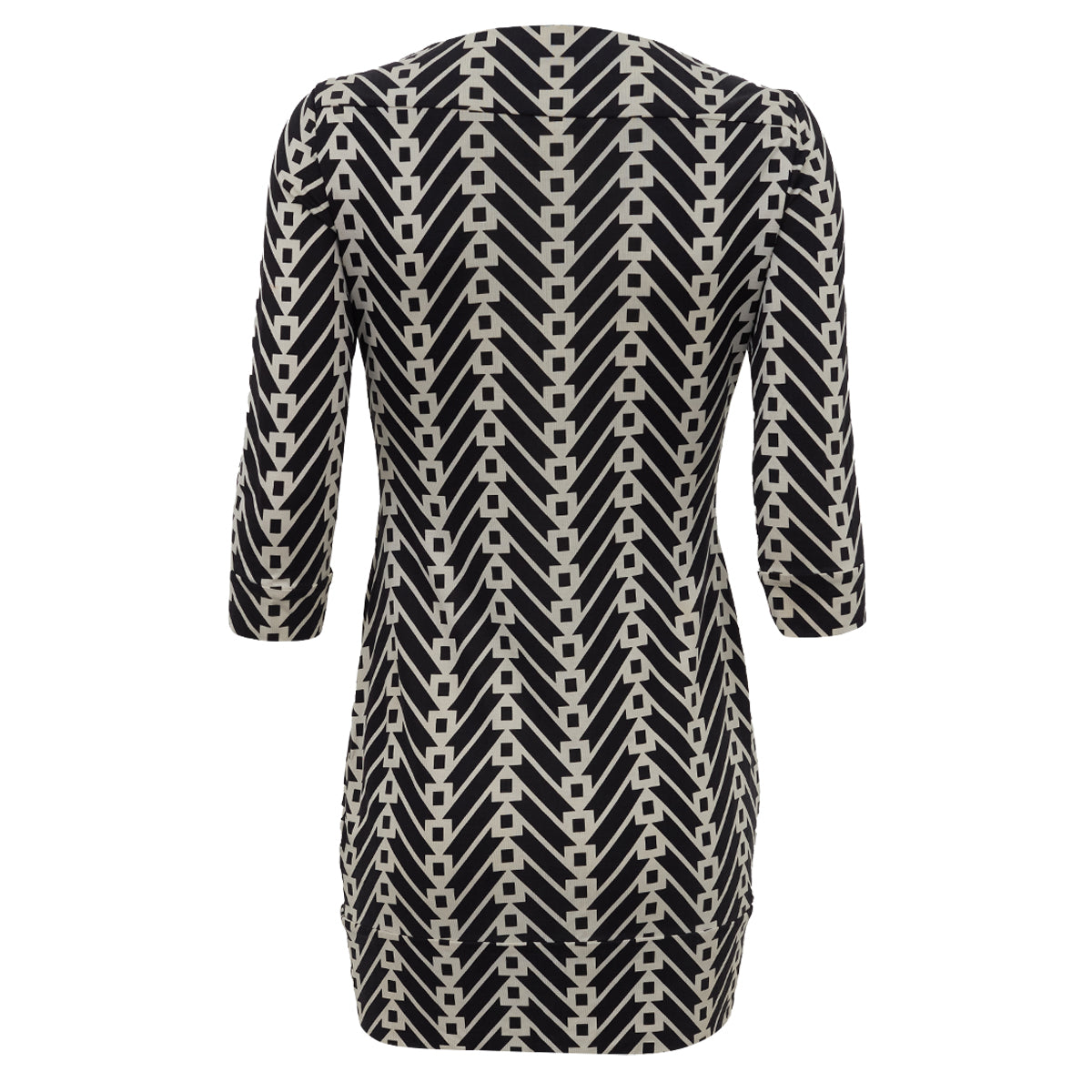 Vestido Diane Von Furstenberg Estampado Preto e Branco Tam. P Br