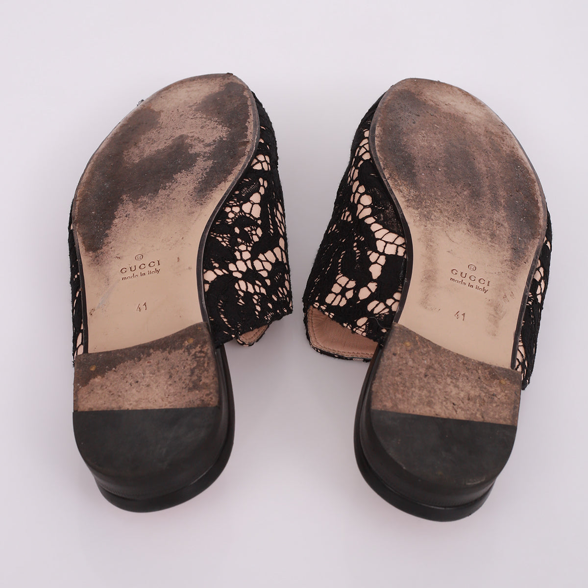 Mule Gucci Princetown Horsebit Renda Preta Masculino Tam. 39 Br