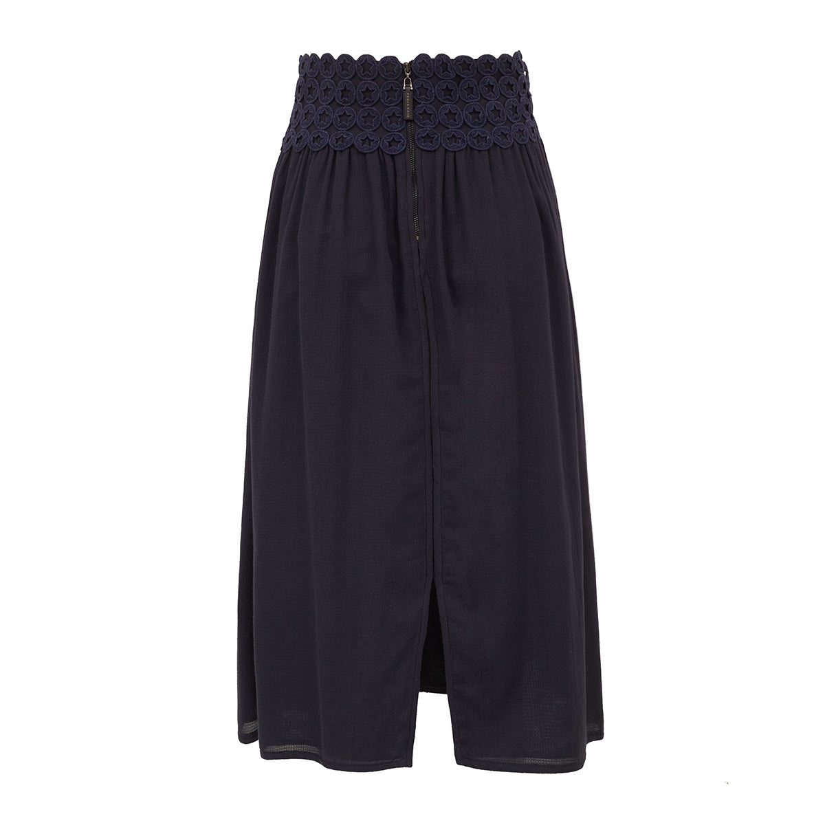 SAIA PAULA RAIA AZUL MARINHO COM ESTRELAS TAM. 36 BR