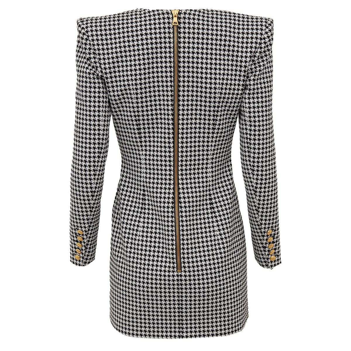 Vestido Balmain Preto e Branco Tam. P BR