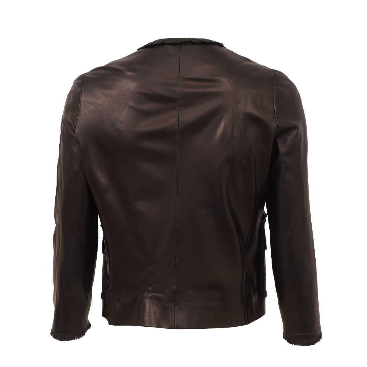 Jaqueta Christian Dior Couro Preta TAM. 38 BR