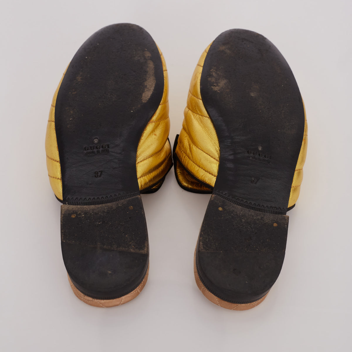 Mule Gucci Dourado Tam. 35 Br