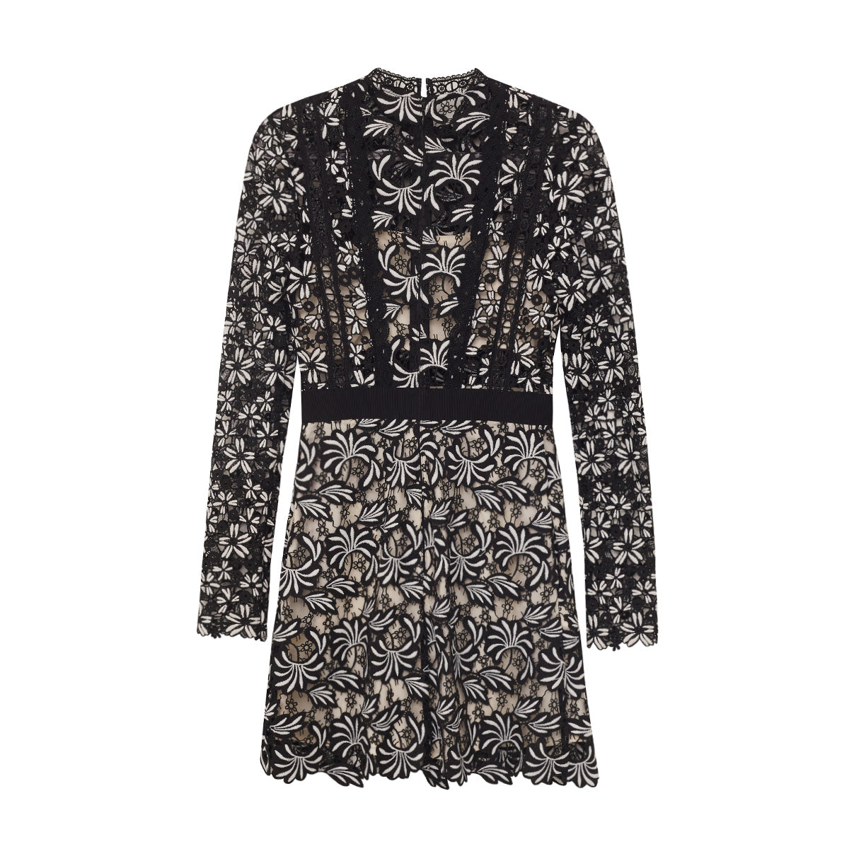 Vestido Self Portrait Branco e Preto TAM. M BR