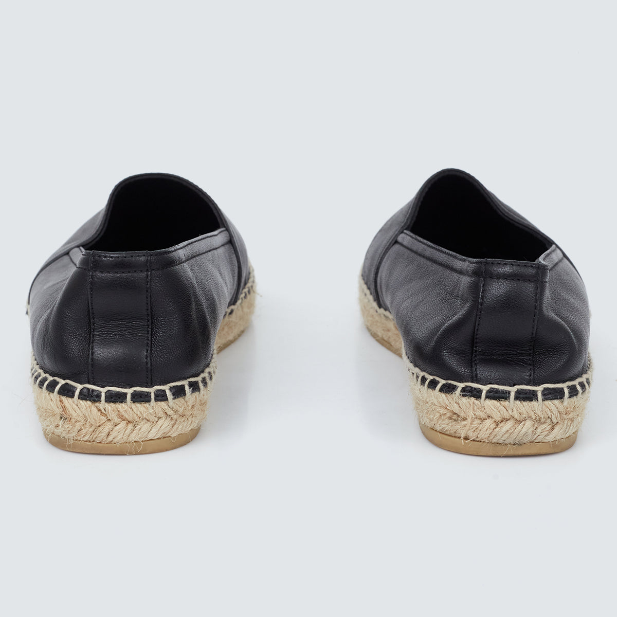 Espadrille Saint Laurent Couro Preto Tam. 37 BR