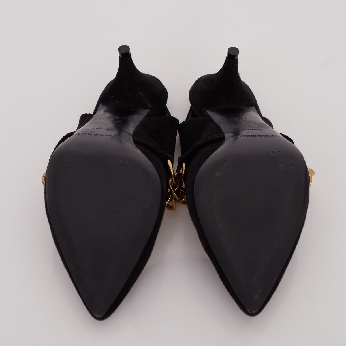 Mule Burberry Preto Corrente Tam. 35,5 Br