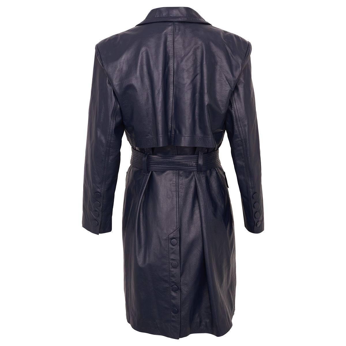 Casaco Nk Couro Azul Marinho Tam. 44 Br