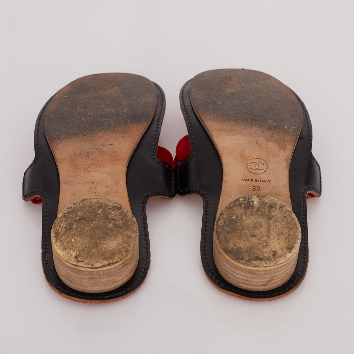 Rasteira Chanel Camélias Vermelha Tam. 37 Br