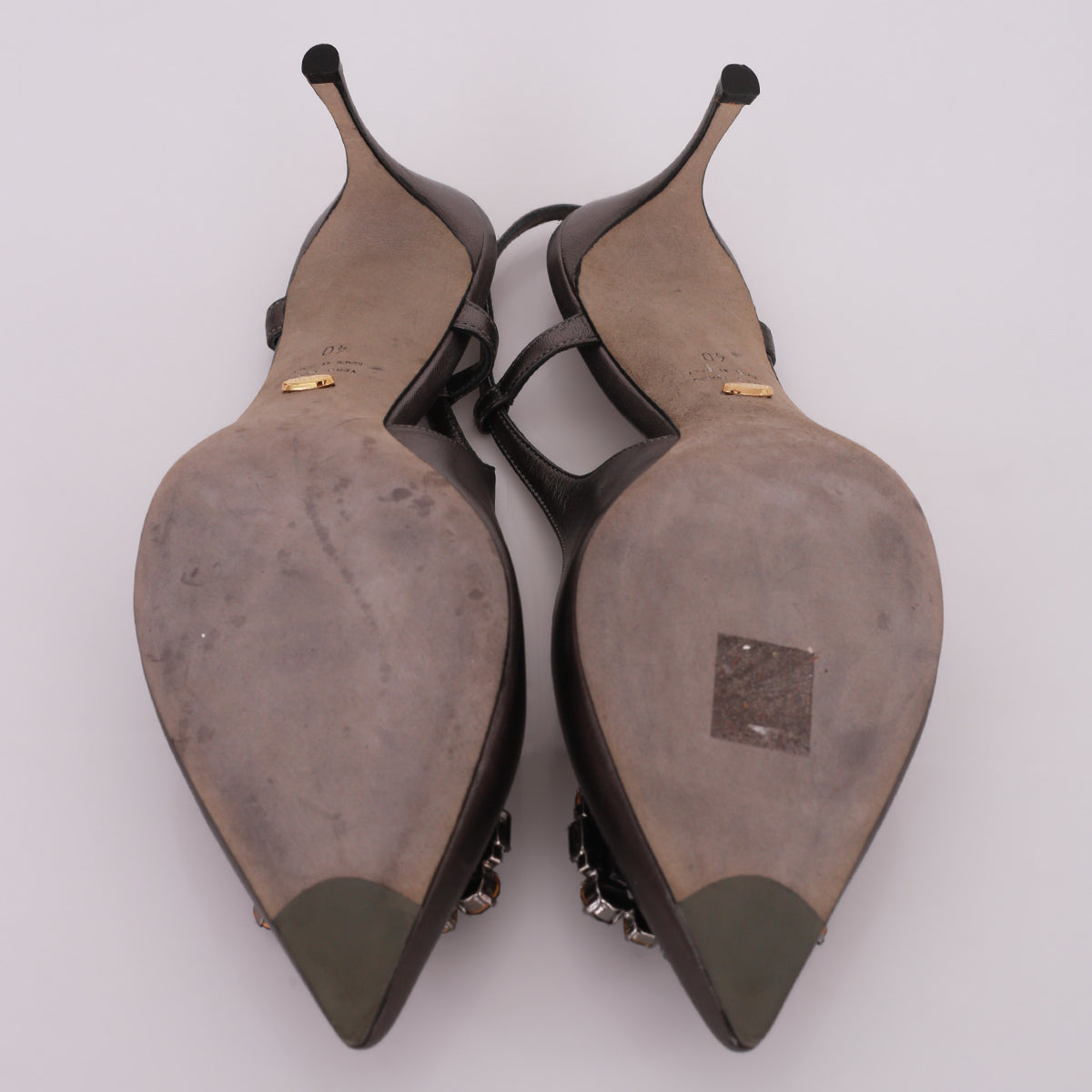 Scarpin Sergio Rossi Cinza Metalizado Tam. 38 Br