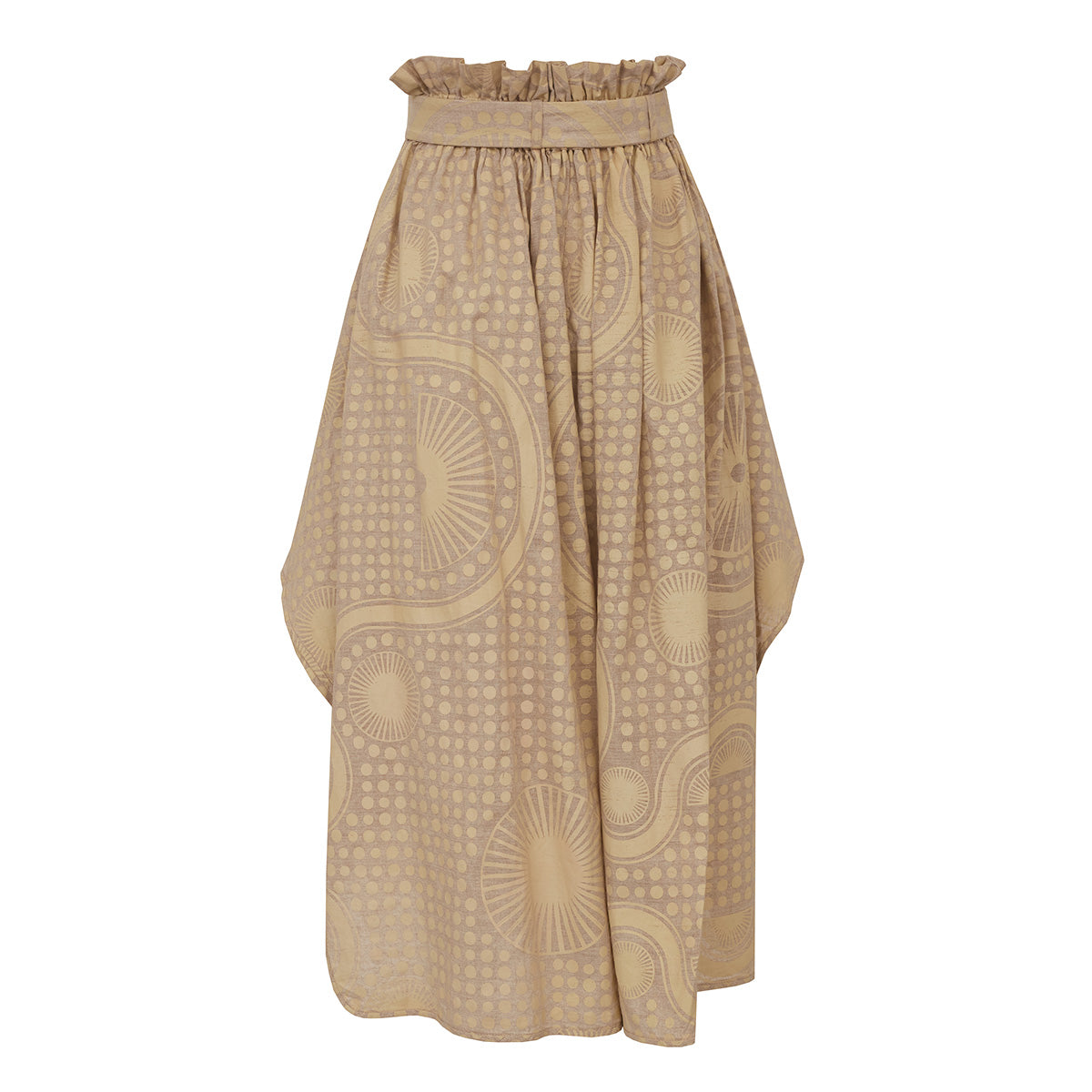 Saia Paula Raia Bege Claro Estampada TAM. 36 BR