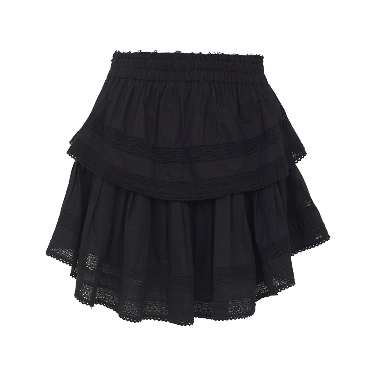 Saia Love Shack Fancy Preta tam. pp br