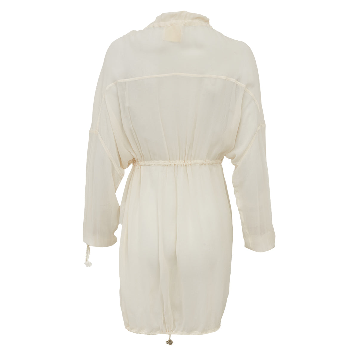 Vestido Off White Paula Raia Transparente Tam 36 Br