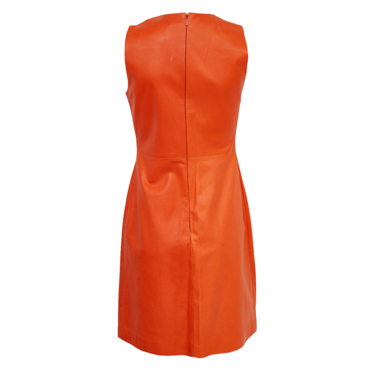 Vestido Gucci Couro Laranja Tam 38 Br