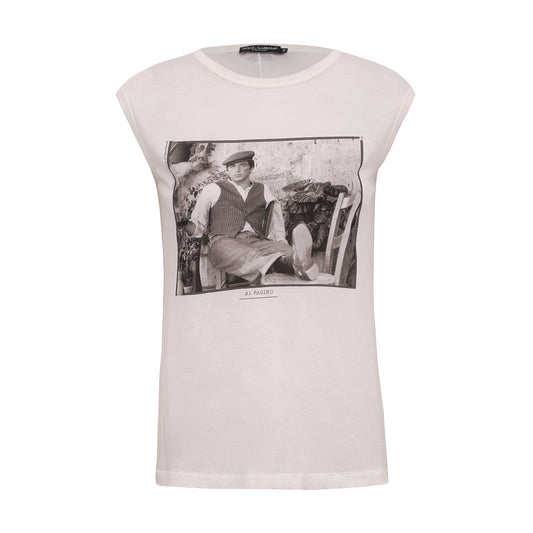 Camiseta Dolce & Gabbana Off White Estampa Al Pacino TAM. 34 BR