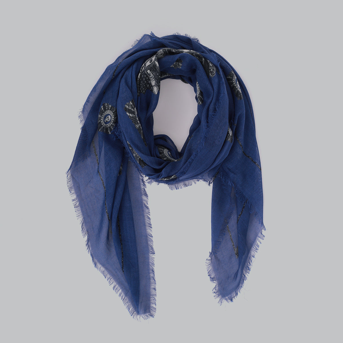 Lenço Alexandre Mcqueen Azul