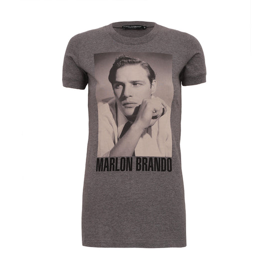 Camiseta Dolce & Gabbana Cinza Estampa Marlon Brando TAM. 38 BR