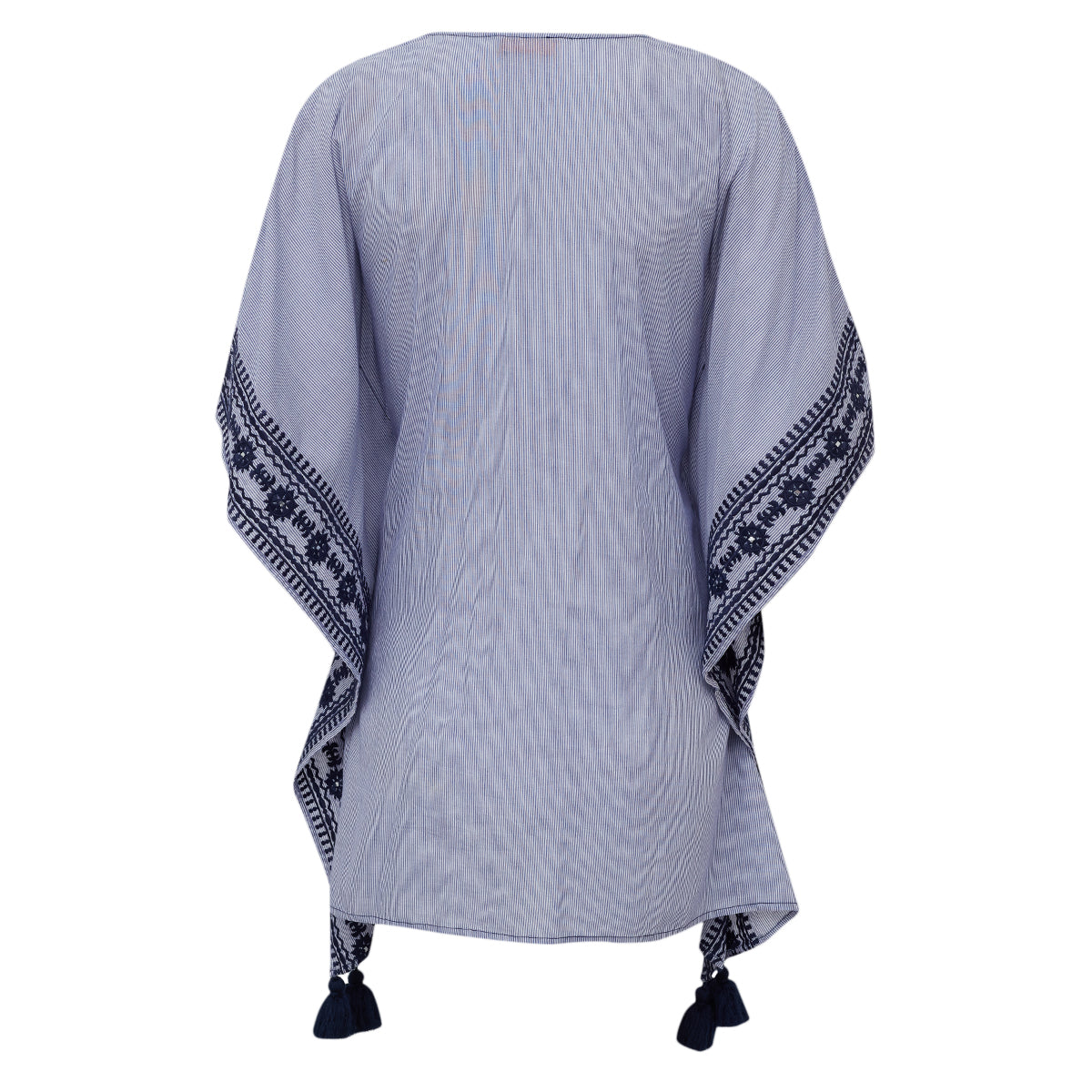 Vestido Tory Burch Listrado Azul Tam. P Br