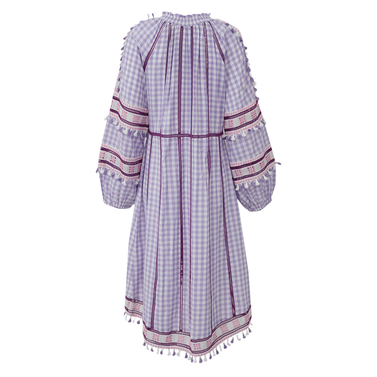 Vestido Dodo Baror Xadrez Lilás Tam. P Br