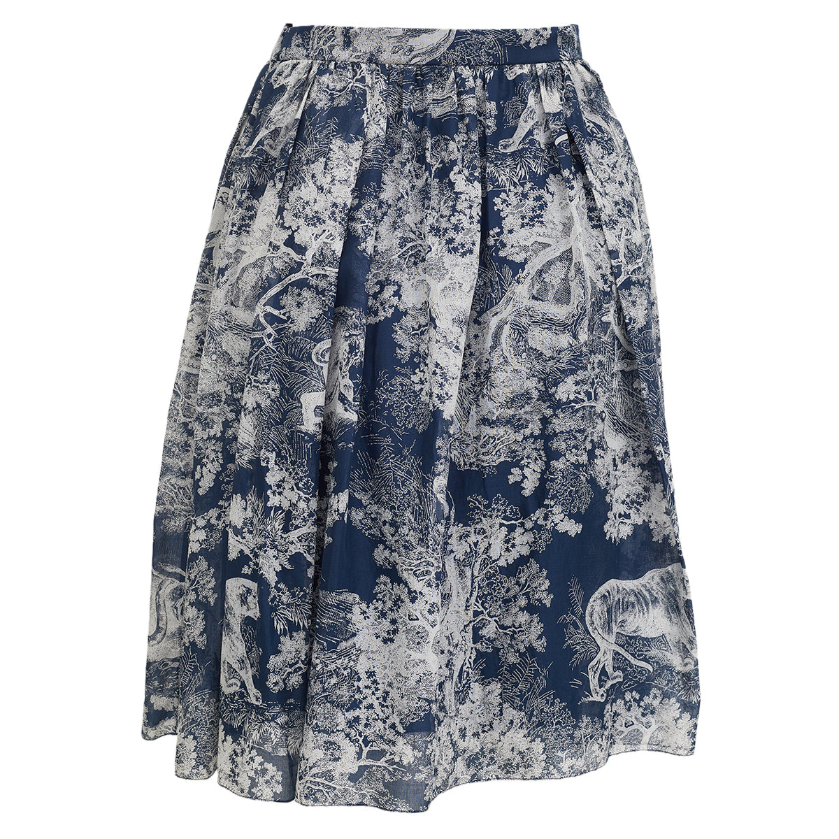 Saia Dior Estampada Azul Tam 36 Br
