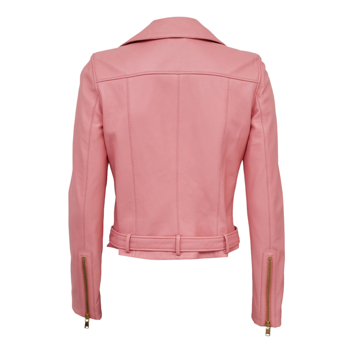 Jaqueta Biker de Couro Rosa Emilio Pucci Tam. 36 Br