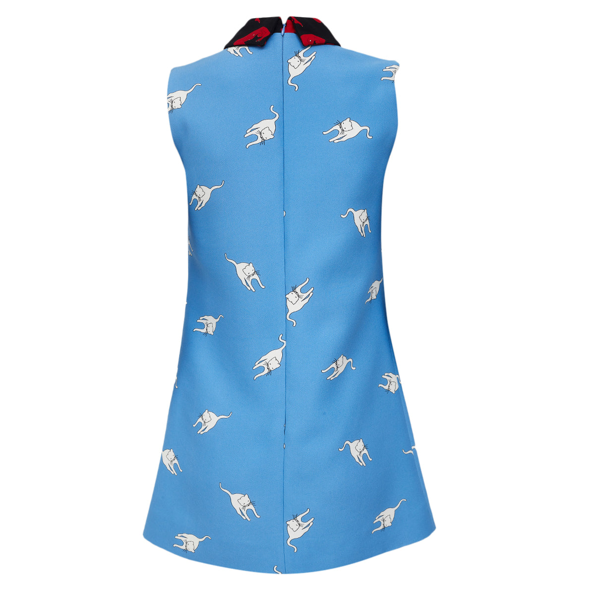 Vestido Miu Miu Azul Estampa Gatinhos Tam 36 Br