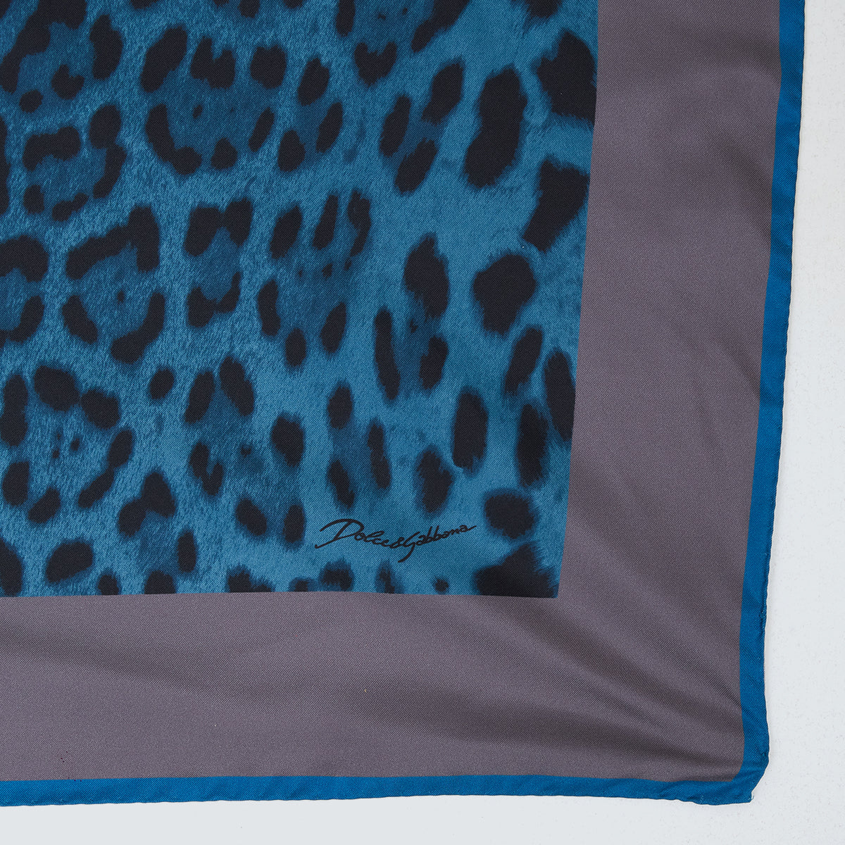 Lenço Dolce & Gabbana Animal Print Azul