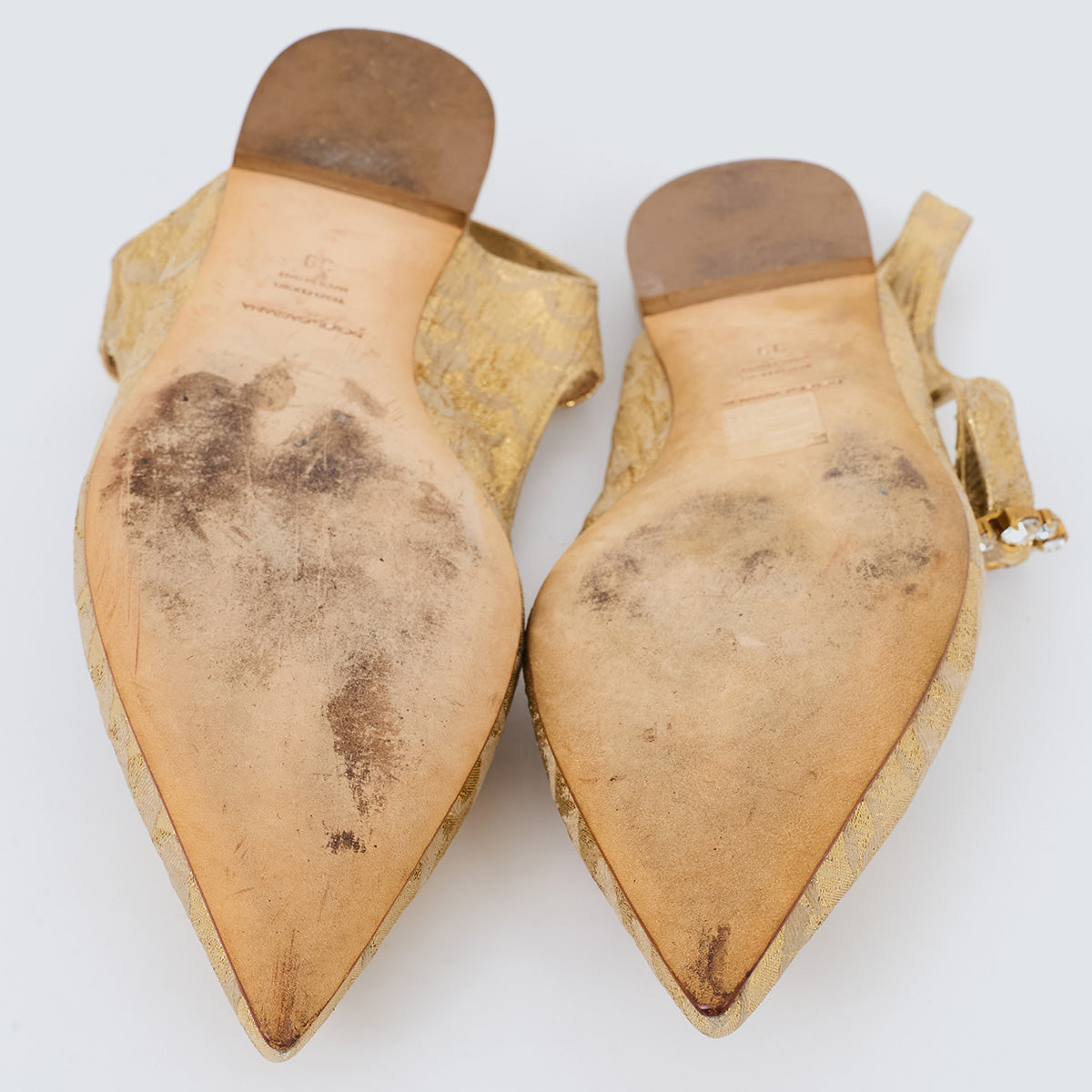 Slingback Dolce & Gabbana Dourado Tam. 37 BR