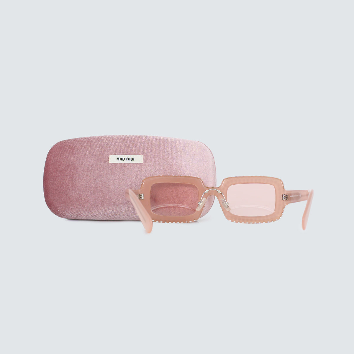 Óculos Miu Miu SMU09X Com Cristal Rosa