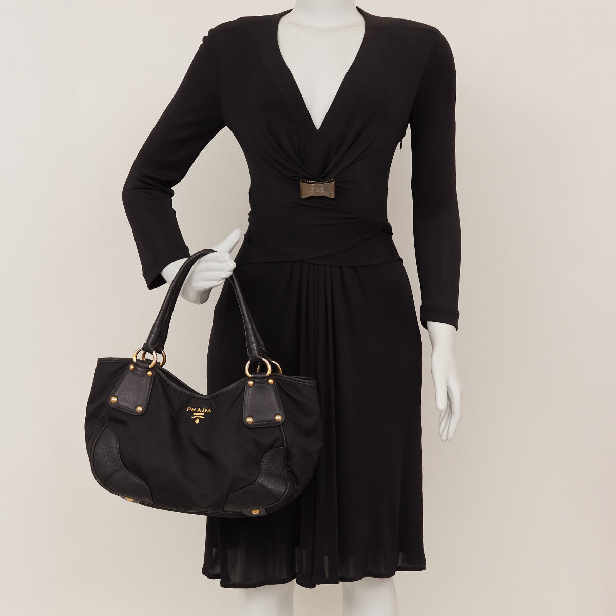 Bolsa Tote Prada Tessuto Vitello Daino