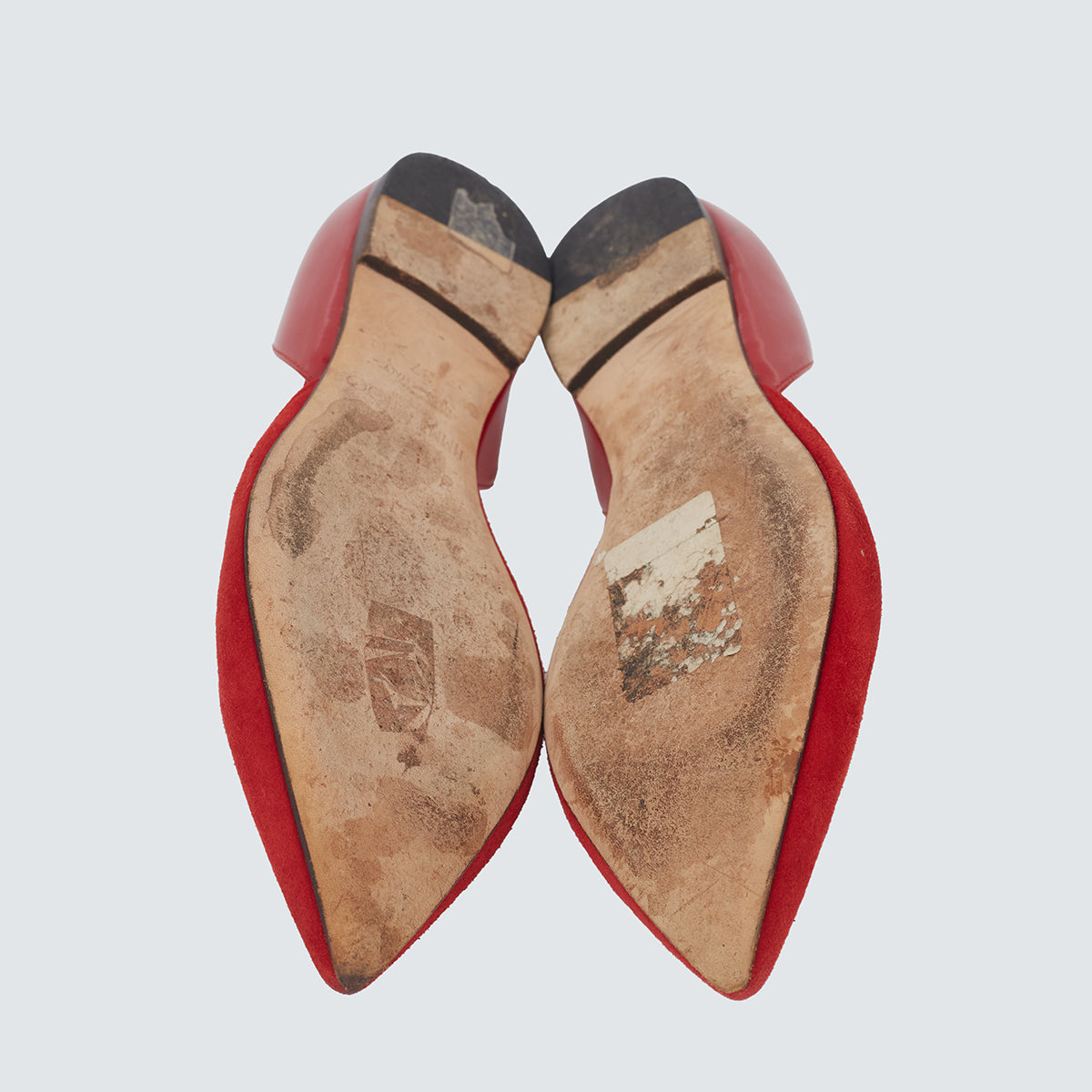 Sapatilha Jimmy Choo Vermelha Verniz e Camurça Tam. 35 Br