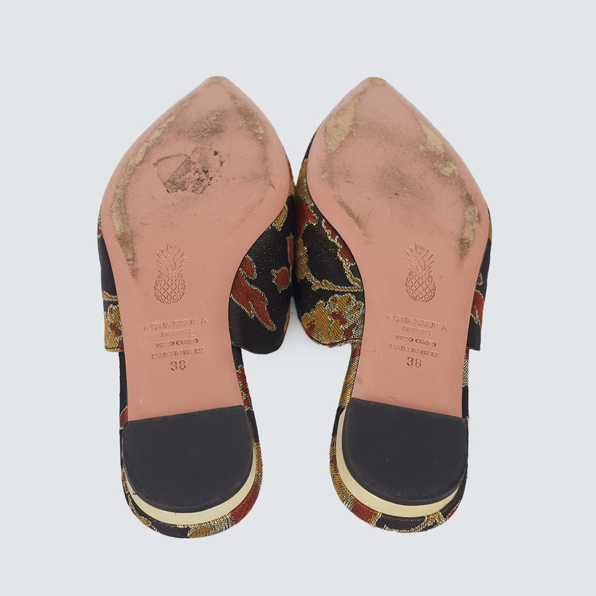 Mule Aquazzura Estampado PomPom Tam. 36 Br