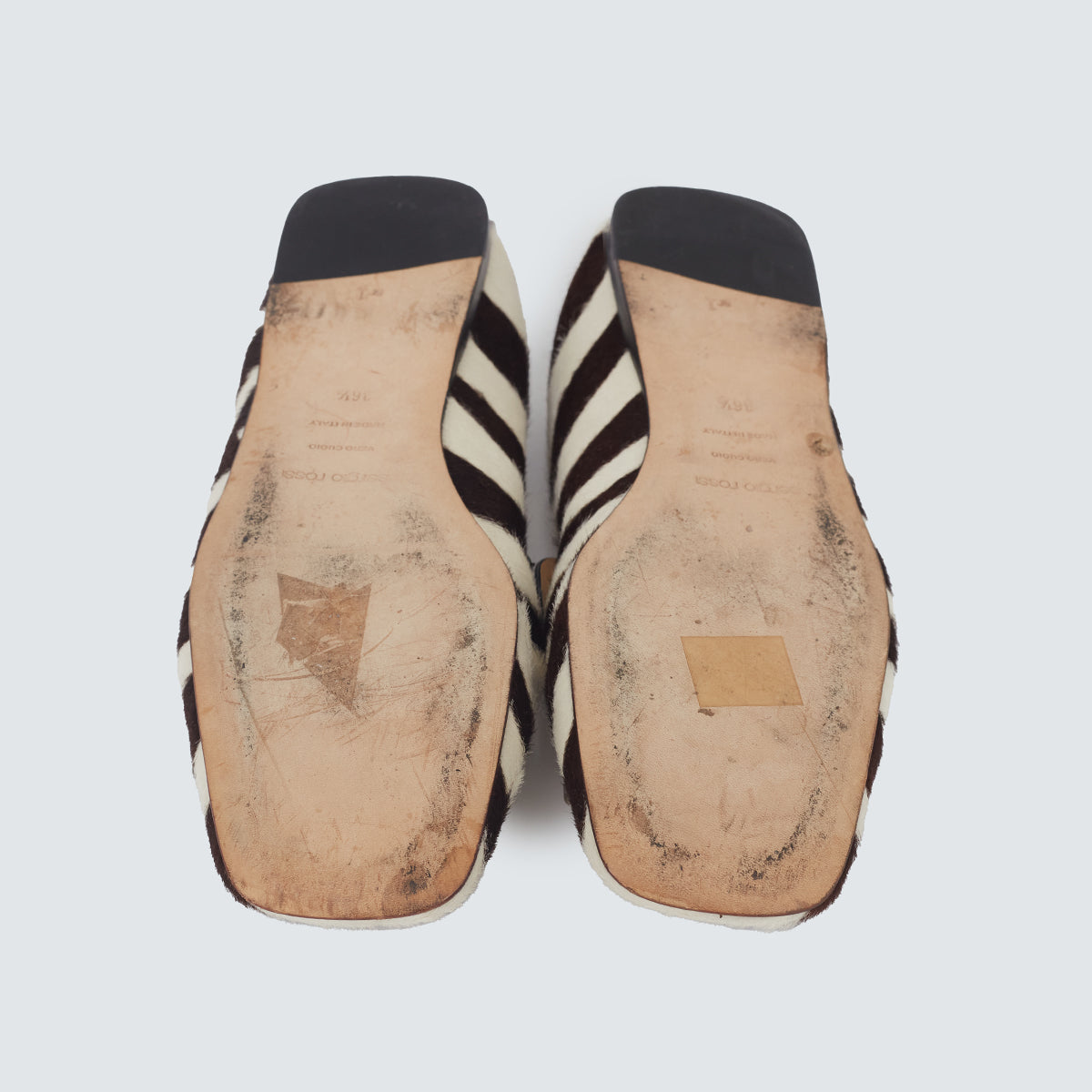 Mocassim Sérgio Rossi Listrado Marrom Tam. 34,5 Br