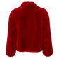 Casaco Trf Outerwear Vermelho Com Pelos Tam. 36 Br