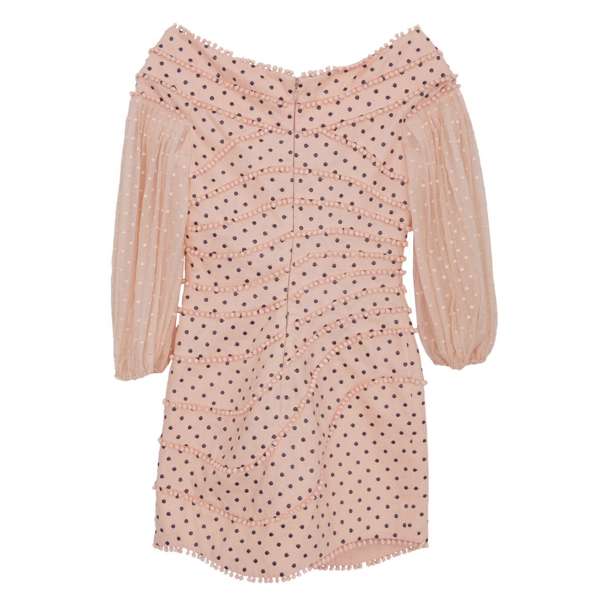 Vestido Zimmermann Salmão com Detalhes de Bolinhas Tam. 34/36 BR