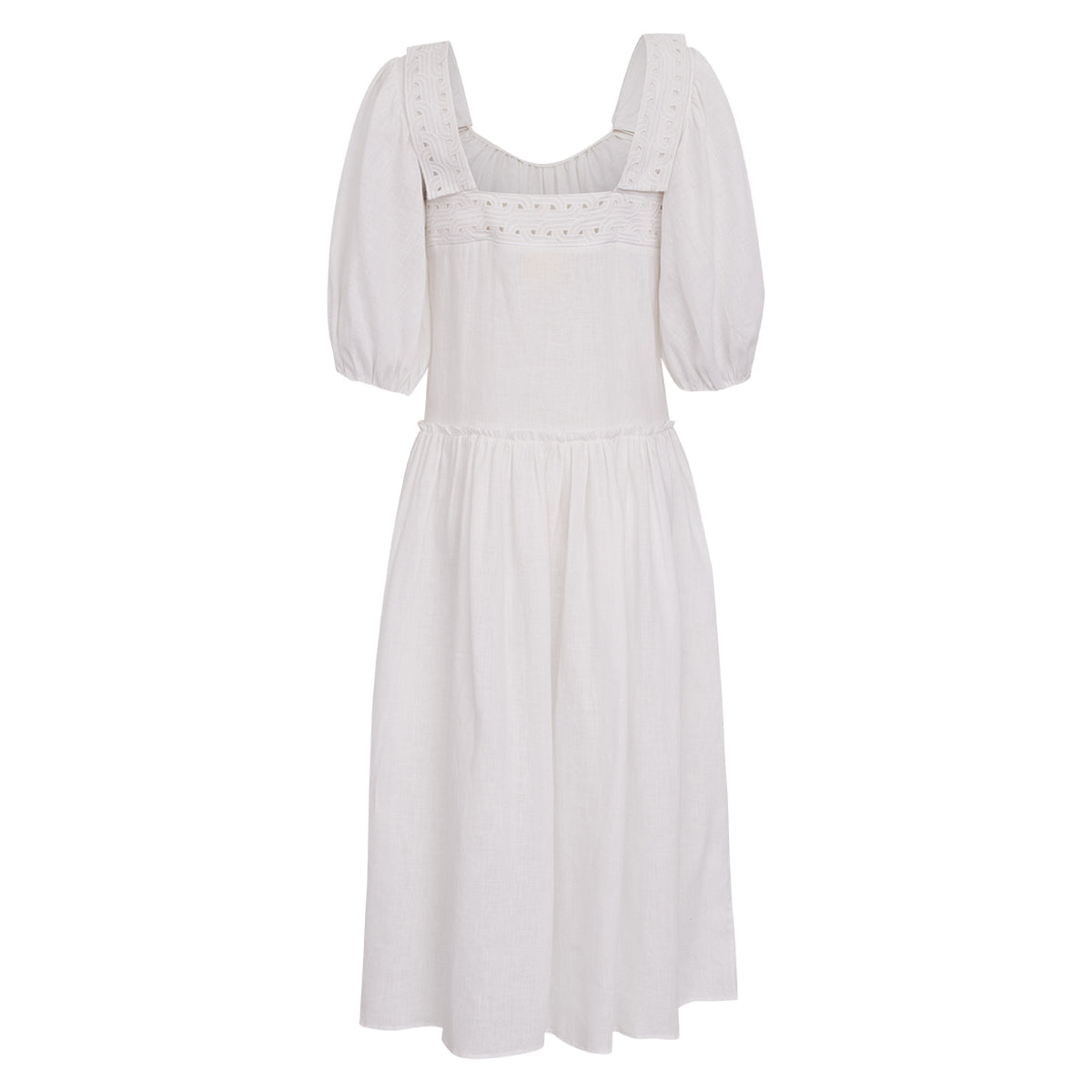 Vestido Paula Raia Branco Midi Tam. 36 Br