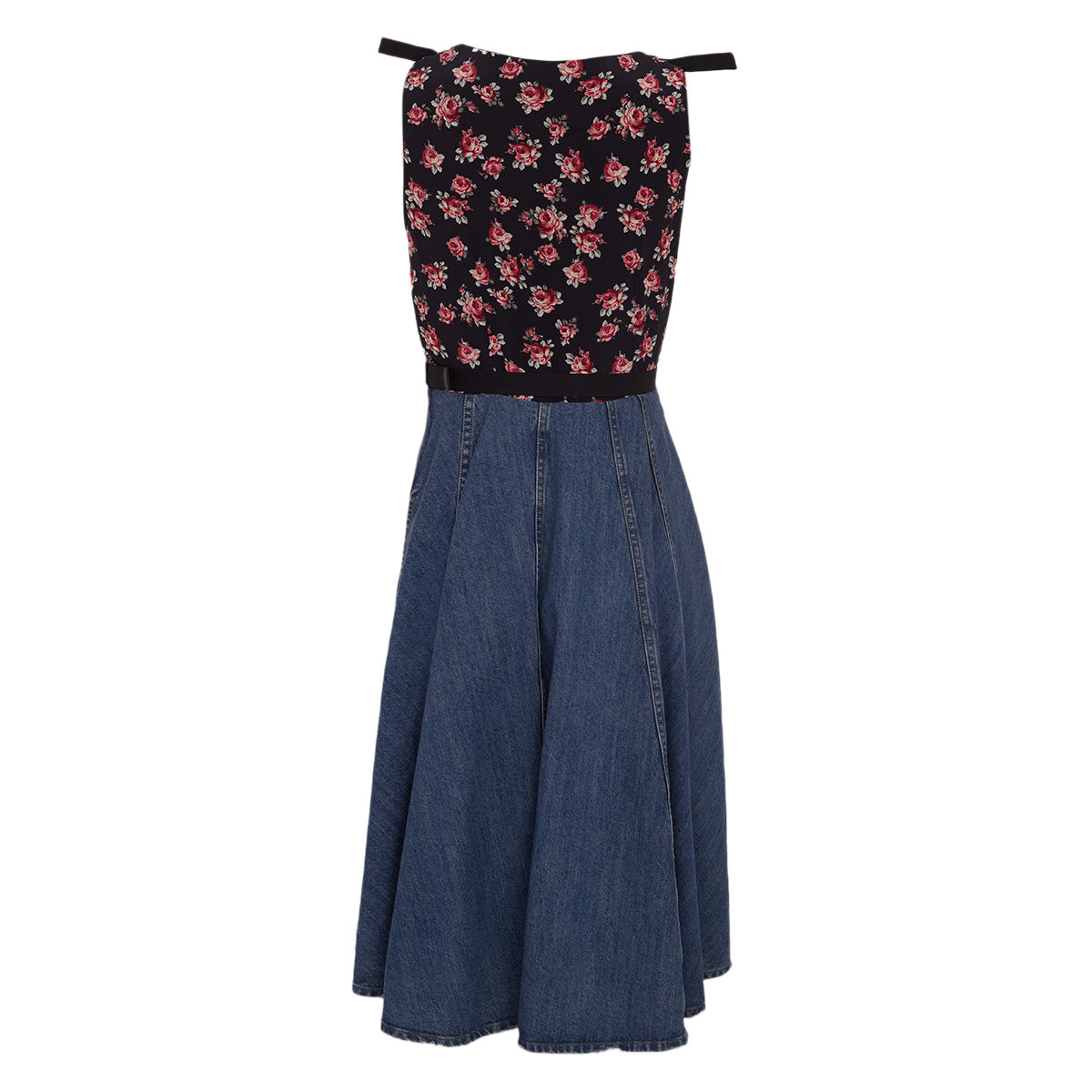 Vestido Miu Miu Jeans Florido Tam. 38 Br