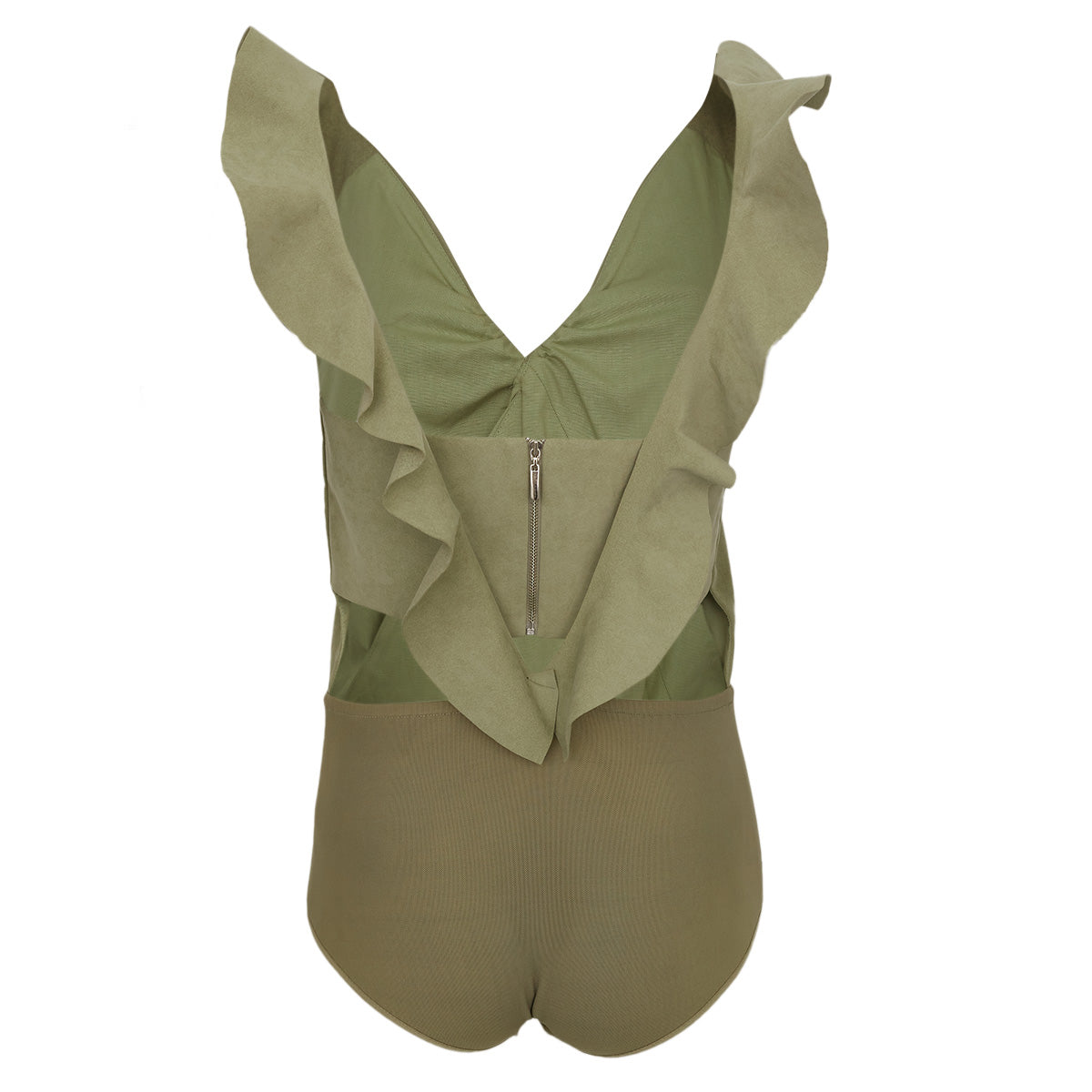 Body Paula Raia Camurça Verde Pistache Tam. M Br