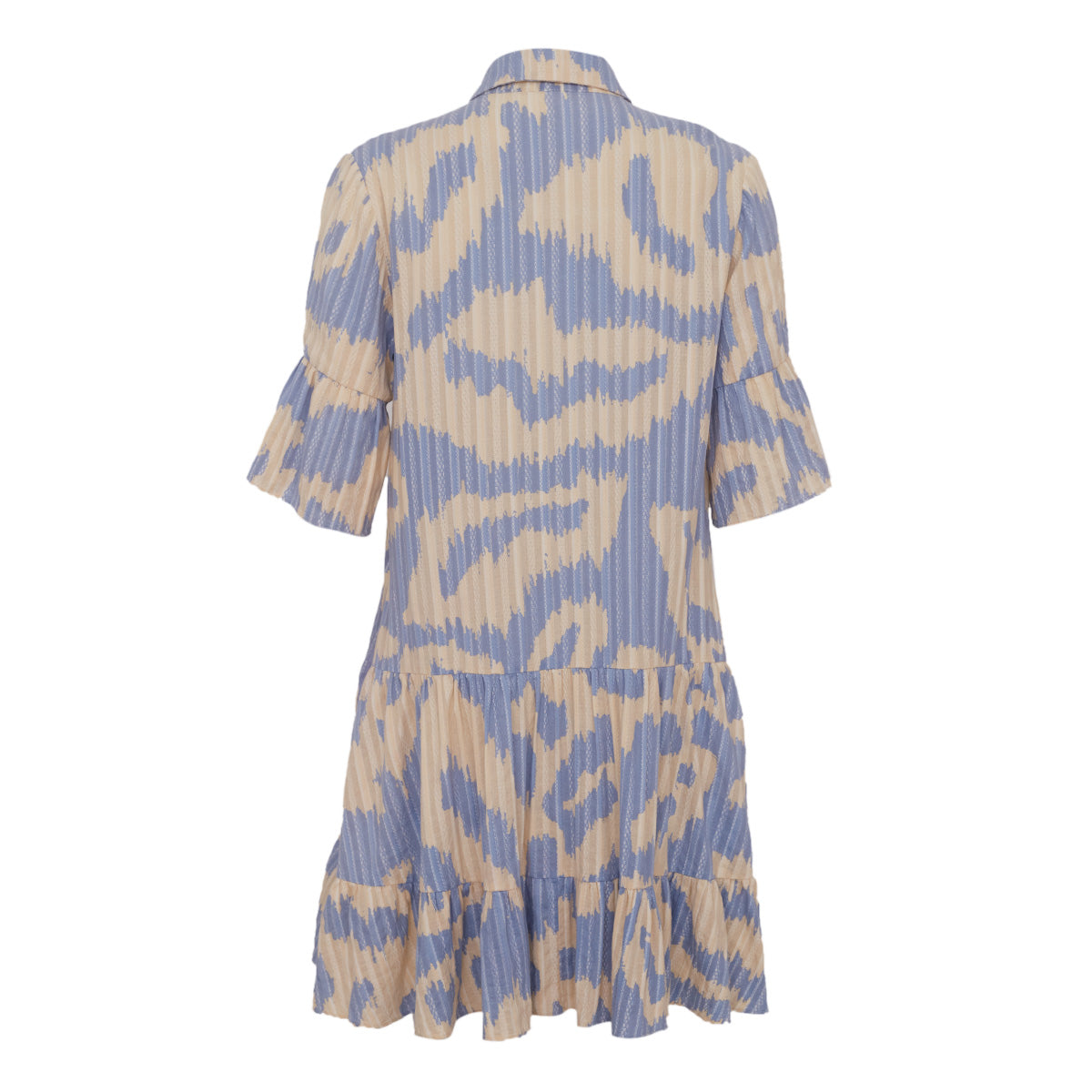 Vestido Diane Von Furstenberg Nude e Azul Tam. 38/40 Br