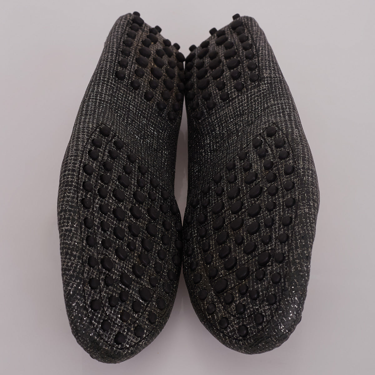 Mocassim Tod's Cinza Com Brilho Tam. 36,5 Br