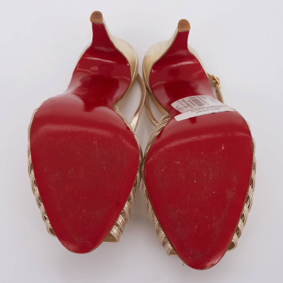 Sandália Christian Louboutin Dourada Tam. 36 BR